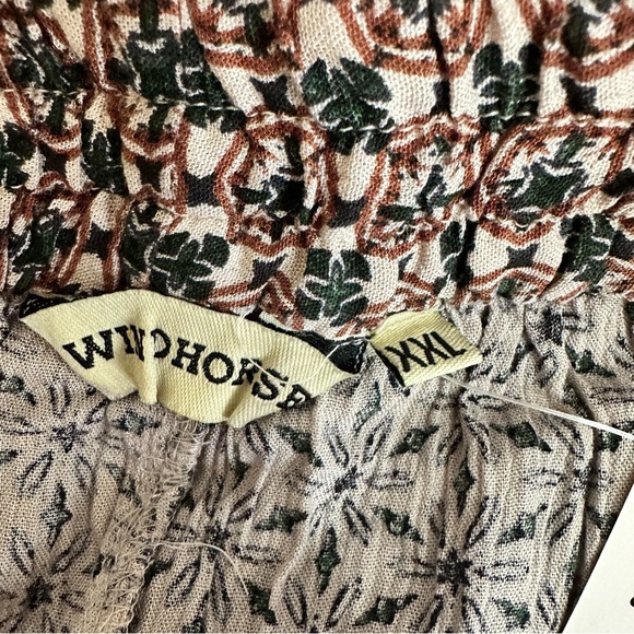 Windhorse Womens Moroccan Tile Print Wide Leg Flood Pants L/XL - Picture 8 of 11